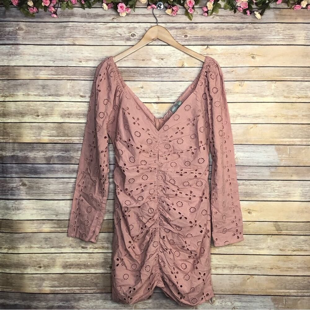 NWT ASOS Ruched Front Mini Dress - Picture 2 of 10